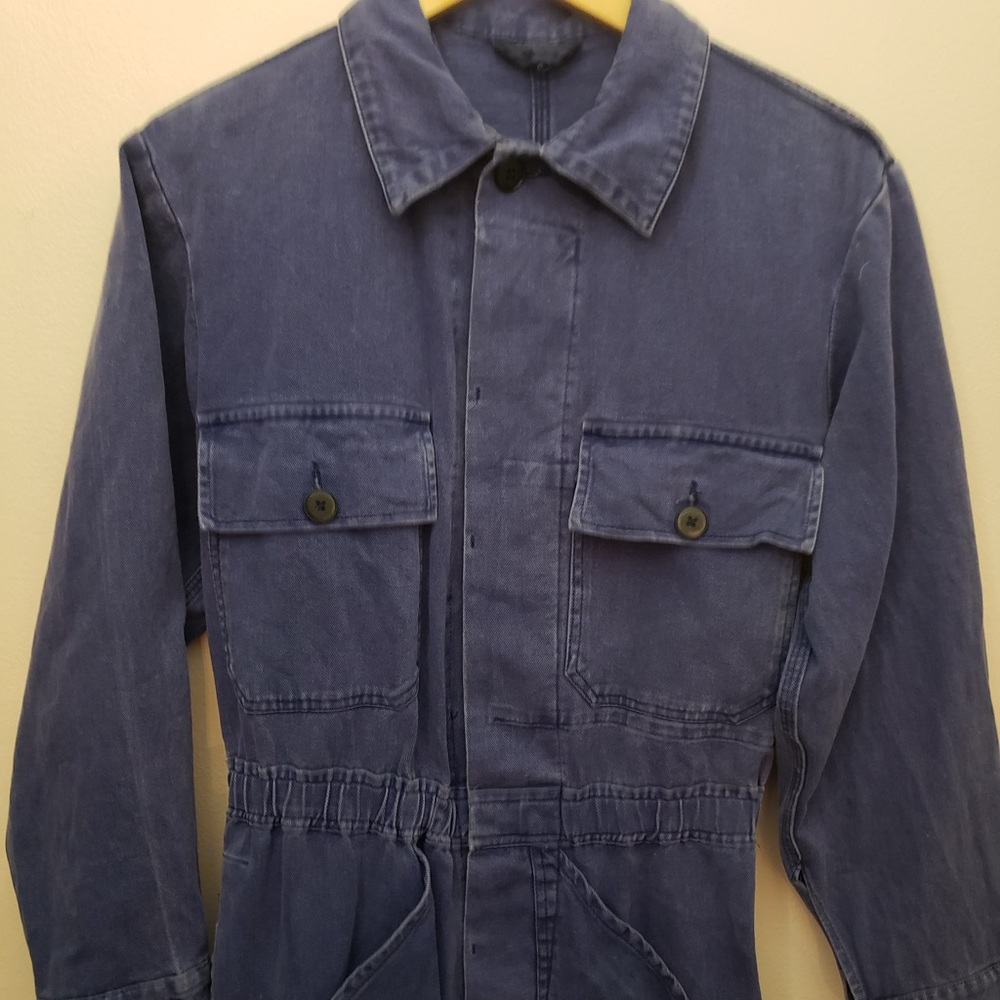 Vintage 60s Blue Coveralls Jumpsuit